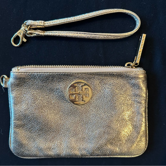 Tory Burch Metallic Gold Wristlet - Picture 6 of 12
